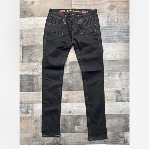 Rock Revival Jeans Rock Revival Jeans Black Suze Skinny Moto Mid